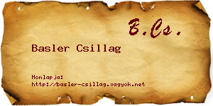 Basler Csillag névjegykártya